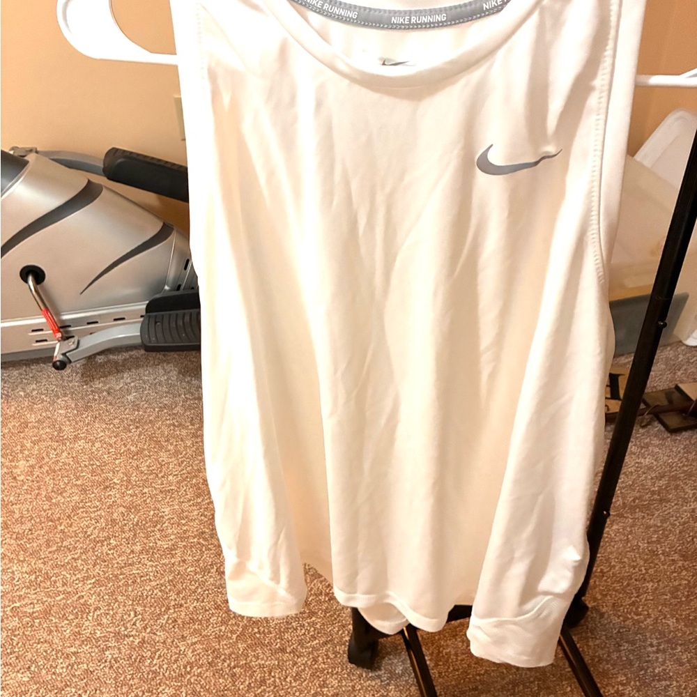 Nike White Athletic Tank Top